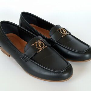 Nautica Women’s 8.5 Black Penny Loafers Slip On Memory Foam Leather Moccasins